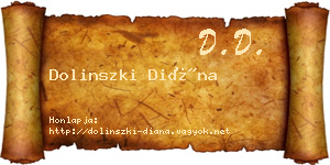 Dolinszki Diána névjegykártya